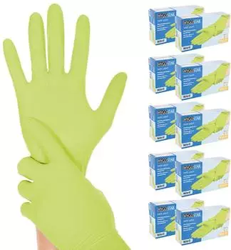 Hygostar Safe Light Nitrilhandschuhe gr&uuml;n puderfrei VE 1000 St&uuml;ck 8/M