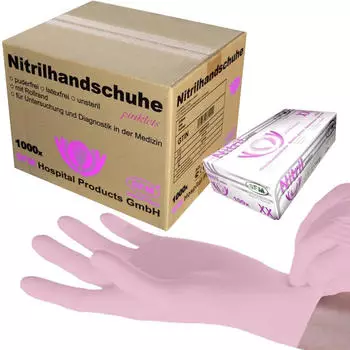 Saxonette PINKLETS XS Nitrilhandschuhe puderfrei F-tex pink (1000)