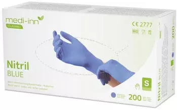 Medi-Inn Einmalhandschuhe Nitril blue puderfrei Big Box VE 2000 St&uuml;ck S