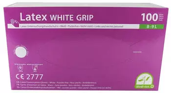 Medi-Inn Einmalhandschuhe Latex white grip puderfrei VE 1000 St&uuml;ck L