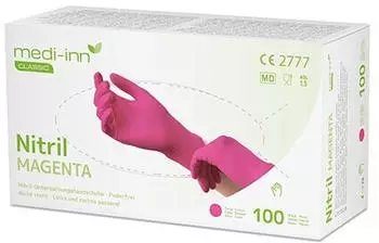 Medi-Inn Nitril Magenta Einmalhandschuhe puderfrei S / 100 St&uuml;ck