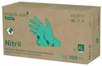 Medi-Inn GREEN Nitril Einmalhandschuhe, gr&uuml;n, biologisch abbaubar, Gr. XL 100 St