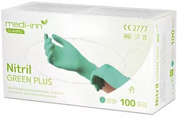 Medi-Inn Einmalhandschuhe Nitril green Plus puderfrei VE 1000 St&uuml;ck XL