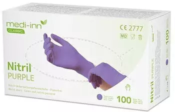 Medi-Inn Nitril Purple Einmalhandschuhe lila puderfrei XL / 100 St&uuml;ck