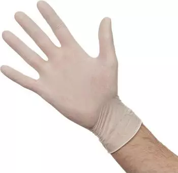 Chefgastro Gepuderte Latexhandschuhe wei&szlig; S (100 St&uuml;ck)