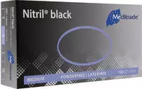 Meditrade 1000 Nitril black Nitrilhandschuhe - puderfrei - schwarz - latexfrei...