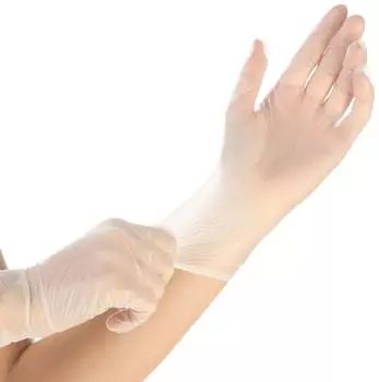 Hygonorm Ideal Fit Vinylhandschuhe transparent puderfrei VE 1000 St&uuml;ck 9/L