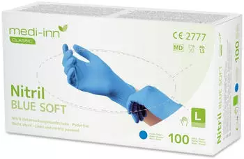 Medi-Inn Einmalhandschuhe Nitril blue soft puderfrei VE 1000 St&uuml;ck L