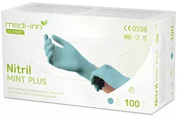 Medi-Inn Einmalhandschuhe Nitril Mint Plus puderfrei VE 1000 St&uuml;ck S