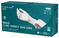 Medi-Inn PRO Clinic-Perfect Semi Long Nitril-Einmalhandschuhe, puderfrei, wei&szlig;, Gr.