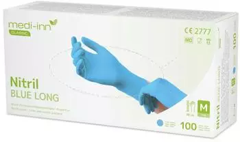 Medi-Inn Einmalhandschuhe Nitril blue long puderfrei VE 1000 St&uuml;ck M
