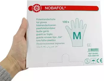 NOBAMED Noba Nobafol PE-Folienhandschuhe M / 20 x 100 = 2000 St&uuml;ck