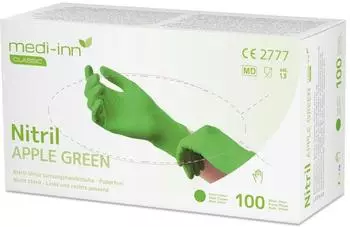 Medi-Inn Einmalhandschuhe Nitril Apple Green puderfrei VE 1000 St&uuml;ck XL
