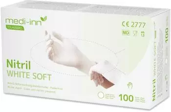 Medi-Inn Einmalhandschuhe Nitril white soft puderfrei VE 1000 St&uuml;ck L