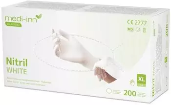 Medi-Inn Nitril white Einmalhandschuhe Big Box 200 St&uuml;ck XL / 200 St&uuml;ck
