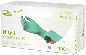 Medi-Inn Einmalhandschuhe Nitril green Plus puderfrei VE 1000 St&uuml;ck S