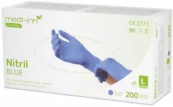 Medi-Inn Nitril blue Einmalhandschuhe Big Box 200 St&uuml;ck L / 5 x 200 = 1000 St&uuml;ck