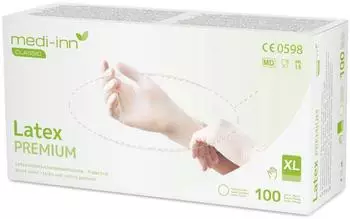 Medi-Inn Latex Premium Einmalhandschuhe puderfrei 100 St&uuml;ck / XL