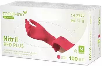 Medi-Inn Einmalhandschuhe Nitril Red plus puderfrei VE 1000 St&uuml;ck L