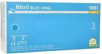 Medi-Inn Nitril blue long Einmalhandschuhe, blau, puderfrei, Gr. S 1000 St