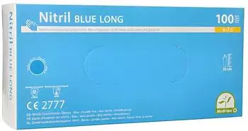 Medi-Inn Einmalhandschuhe Nitril blue long puderfrei VE 1000 St&uuml;ck S
