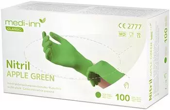 Medi-Inn Einmalhandschuhe Nitril Apple Green puderfrei VE 1000 St&uuml;ck M