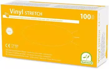 Medi-Inn Vinyl Stretch Einmalhandschuhe puderfrei M / 100 St&uuml;ck