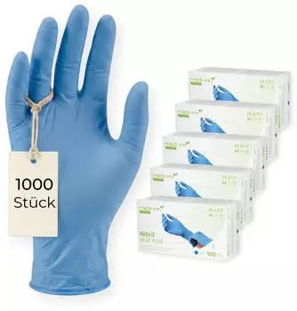 Medi-Inn Nitril blue plus Einmalhandschuhe puderfrei XL / 1000 St&uuml;ck