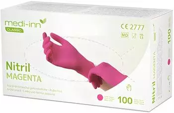 Medi-Inn Einmalhandschuhe Nitril Magenta puderfrei VE 1000 St&uuml;ck M