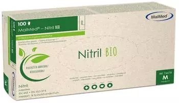 MaiMed Nitril BIO Gr. XS unsteril puderfrei Latexfreier Nitril-Handschuh gr&uuml;n 100St./Box Box (100 St&uuml;ck)
