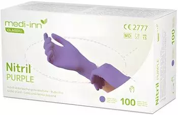 Medi-Inn Einmalhandschuhe Nitril purple puderfrei VE 1000 St&uuml;ck S