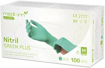 Medi-Inn Einmalhandschuhe Nitril green Plus puderfrei VE 1000 St&uuml;ck M