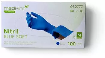 Medi-Inn Nitril blue soft Einmalhandschuhe puderfrei 100 Stück / M