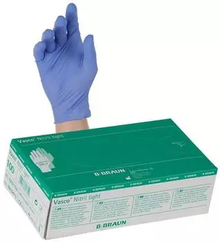 B. Braun Vasco Nitril-Untersuchungshandschuhe light puderfrei Gr. S (100 Stk.)