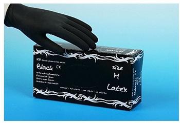 MaiMed Black Latex-Untersuchungshndschuhe puderfrei Gr. L (100 Stk.)