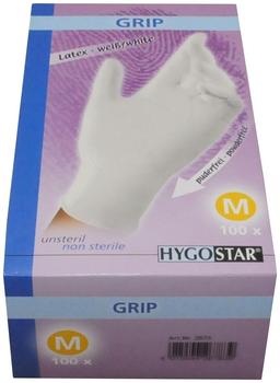 Hygostar Grip Latex weiß puderfrei Gr. M (100 Stk.)