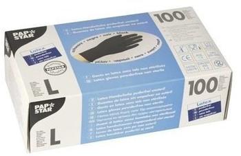 Papstar Latex-Handschuhe puderfrei schwarz Gr. L (100 Stk.)