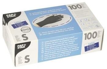 Papstar Latex-Handschuhe puderfrei schwarz Gr. S (100 Stk.)