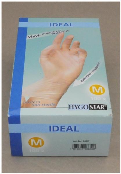 Hygostar Ideal Vinyl transparent weiß puderfrei Gr. M (100 Stk.)