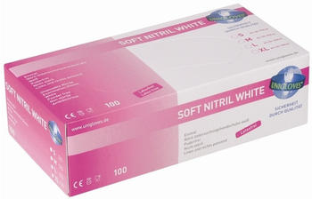 Unigloves Soft Nitril-Untersuchungshandschuhe White puderfrei Gr. S (100 Stk.)