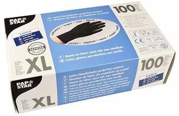 Papstar Latex-Handschuhe puderfrei schwarz Gr. XL (100 Stk.)
