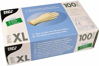 Papstar Latex-Handschuhe gepudert weiß Gr. XL (100 Stk.)