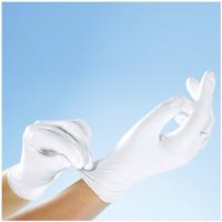 Hygostar 27019, Nitrilhandschuhe Hygostar Safe Light wei&szlig; L virendicht, puderfrei,