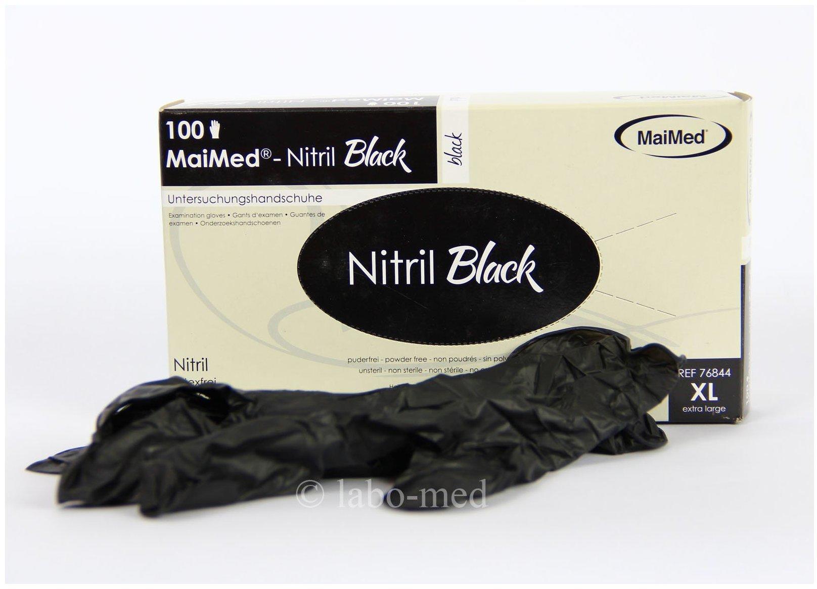 MaiMed Nitril Black puderfrei Gr. XL (100 Stk.) Test TOP Angebote ab 4,95 €  (Februar 2023)