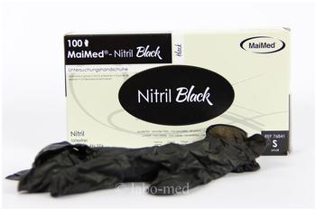 MaiMed Nitril Black puderfrei Gr. S (100 Stk.)