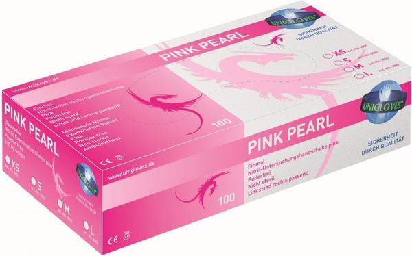 Unigloves Pearl Nitrilhandschuhe unsteril puderfrei pink Gr. L (100 Stk.)