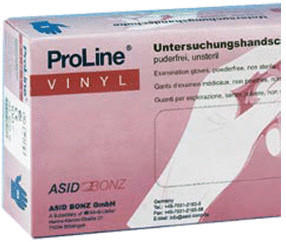 Asid Bonz ProLine Vinyl-Untersuchungshandschuhe puderfrei Gr. L (100 Stk.)