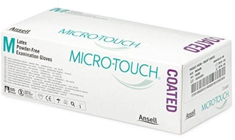 Ansell Micro-Touch Coated Latex-Untersuchungshandschuhe puderfrei Gr. XS (100 Stk.)
