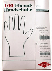 Büttner-Frank Handschuhe Einmal Herren Polyaethylen (100 Stk.)
