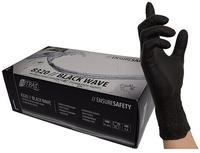 NITRAS - 8320 Black Wave Nitril-Einmalhandschuhe 100 St&uuml;ck Gr&ouml;&szlig;e L